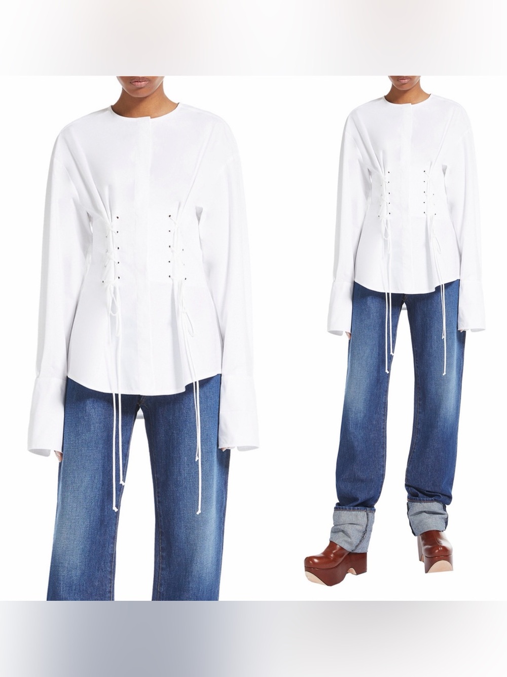Sportmax Sumero Corset Lace Front Blouse